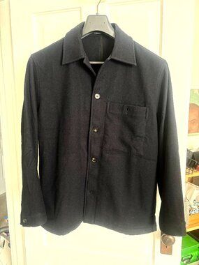 Norse Projects Folke Wool Overshirt - Medium - Navy